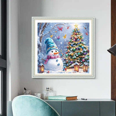 Diamond Painting-Schneemannfreude