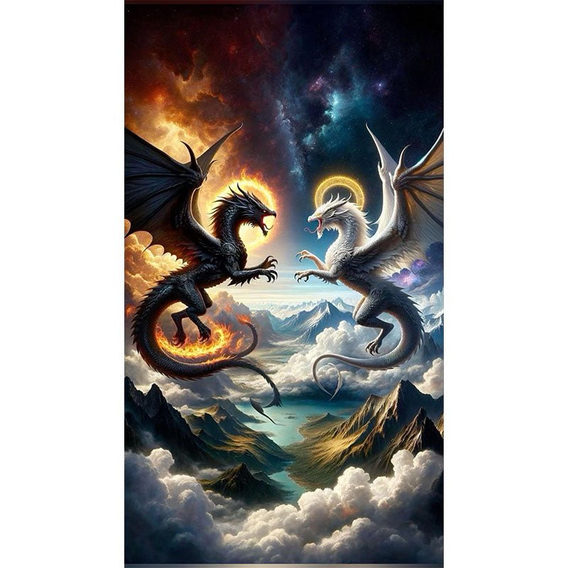 Diamond Painting-Schwarz-Weiß-Krieg