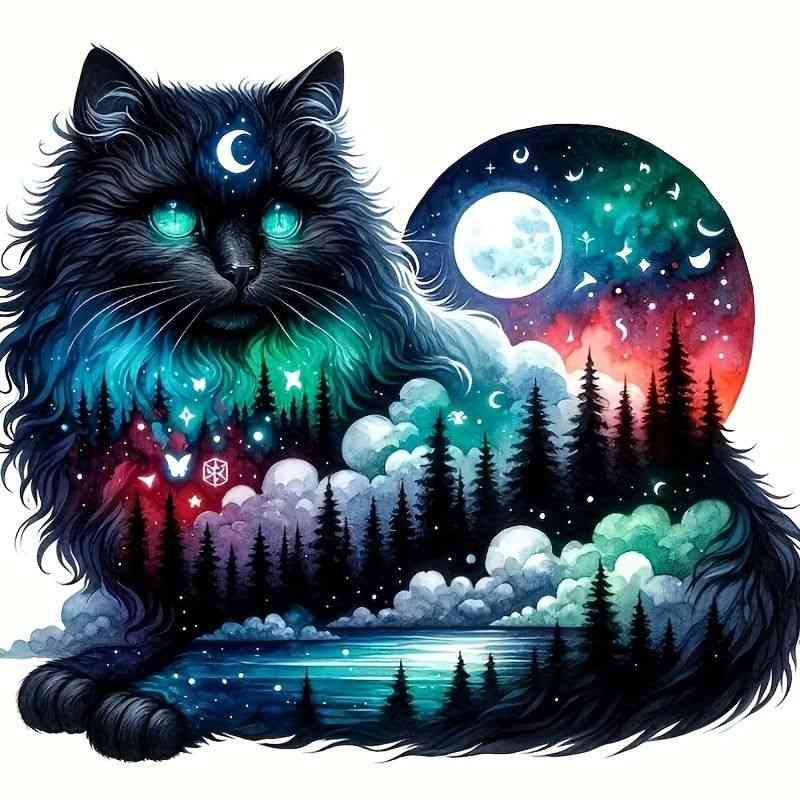 Diamond Painting-Schwarze Katze - Jetzt bei diamondspainting kaufen