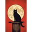 Diamond Painting-Schwarze Katze im Mondlicht