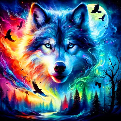 Diamond Painting-Seelenwolf
