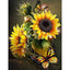 Diamond Painting-Sonnenblumen und Schmetterlinge