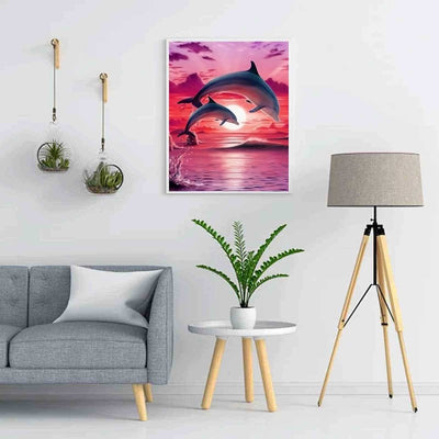 Diamond Painting-Sonnenkuss am Ozean