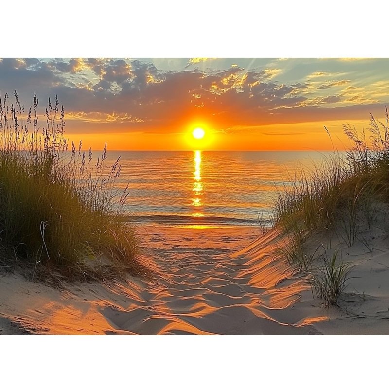 Diamond Painting-Sonnenuntergang am Strand