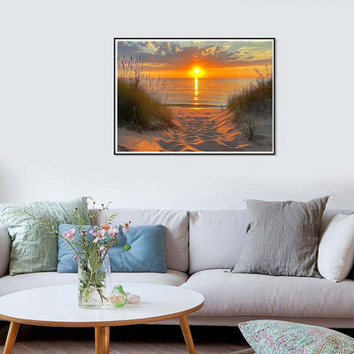 Diamond Painting-Sonnenuntergang am Strand