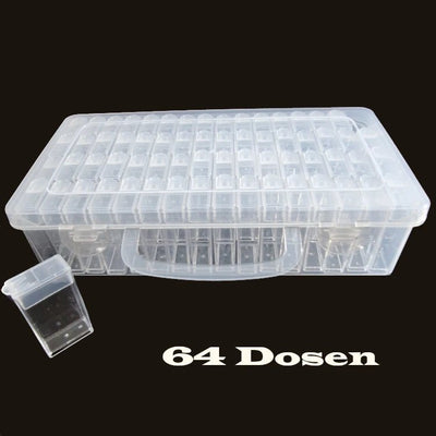 Diamond Painting- Sortierbox mit 64 eckigen Dosen - Jetzt bei diamondspainting kaufen