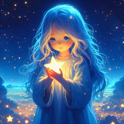 Diamond Painting-Sterne und Mädchen - Jetzt bei diamondspainting kaufen