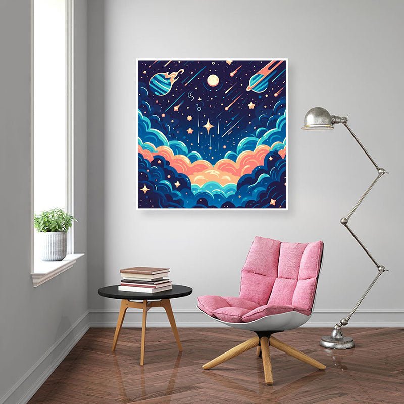 Diamond Painting-Sternenabenteuer im Wolkenmeer
