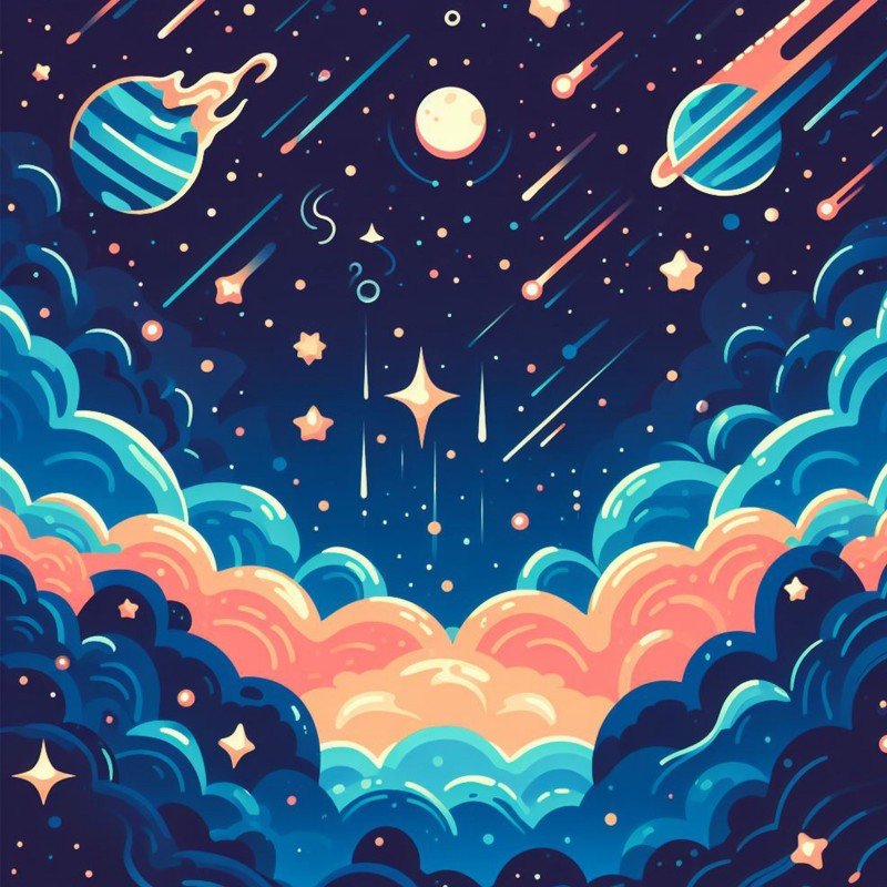 Diamond Painting-Sternenabenteuer im Wolkenmeer