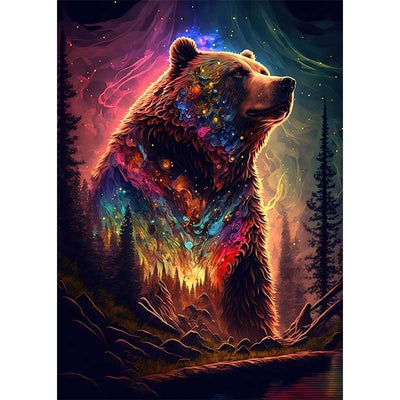 Diamond Painting-Sternenbär im Zauberwald