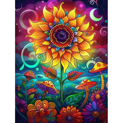 Diamond Painting-Sternenblume im Zaubergarten