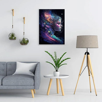 Diamond Painting-Sternenhimmel-Mädchen