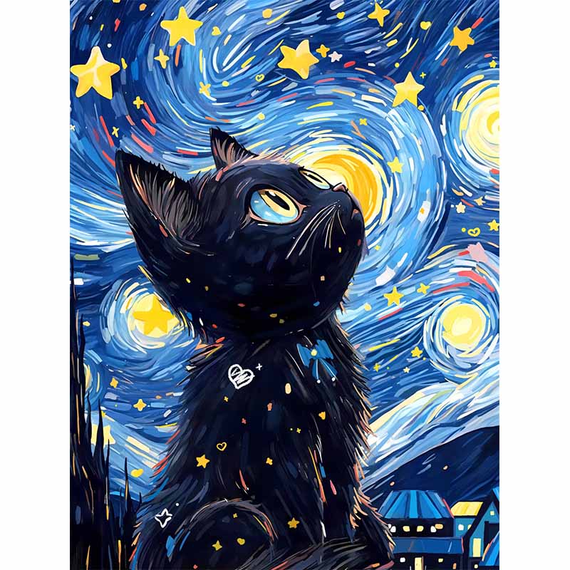Diamond Painting-Sternenkatze