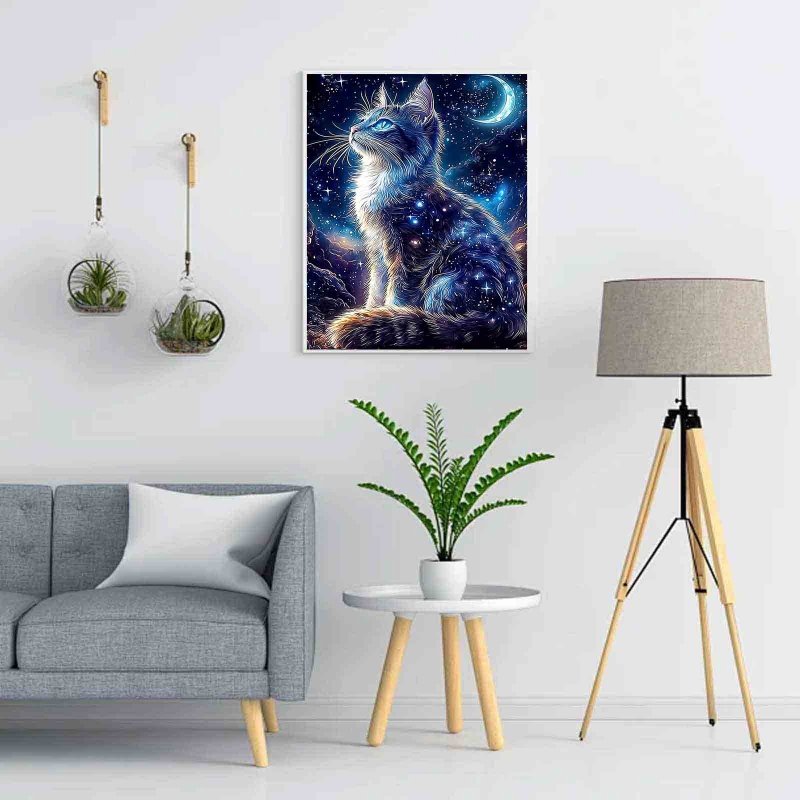 Diamond Painting-Sternenkatze
