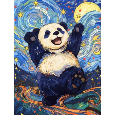 Diamond Painting-Sternentanz-Panda
