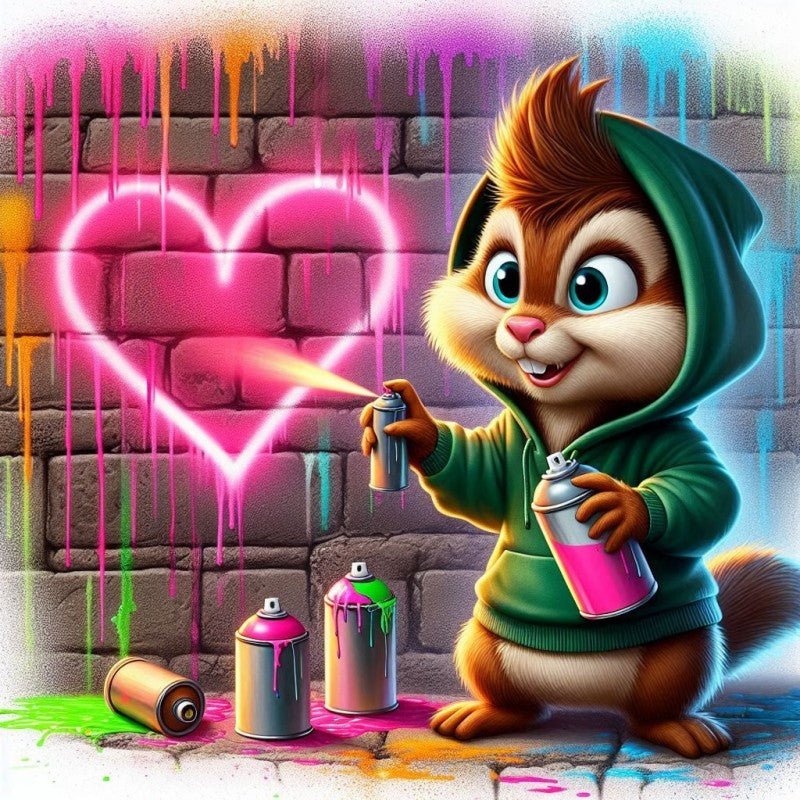 Diamond Painting-StreetArt Liebe