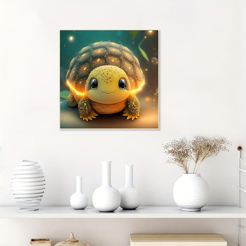 Diamond Painting-Süße Schildkröte
