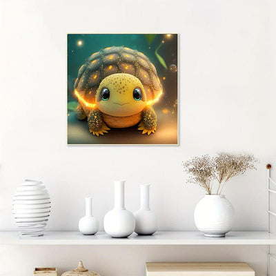 Diamond Painting-Süße Schildkröte