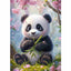 Diamond Painting-Süßer Panda unter Kirschblüten