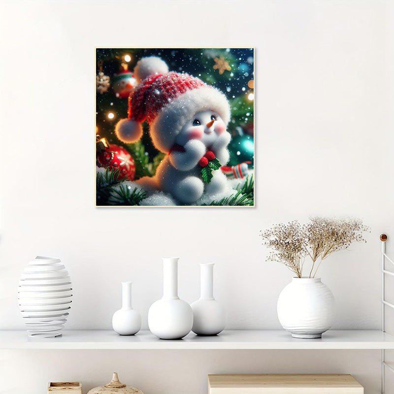 Diamond Painting-Süßer Schneemann
