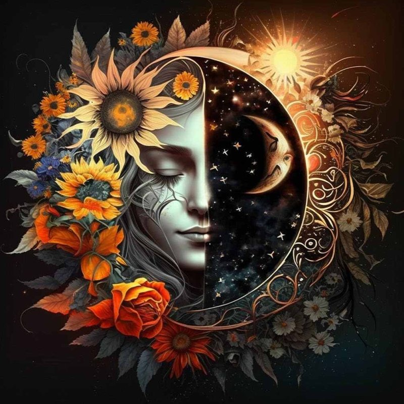 Diamond Painting-Tag und Nacht