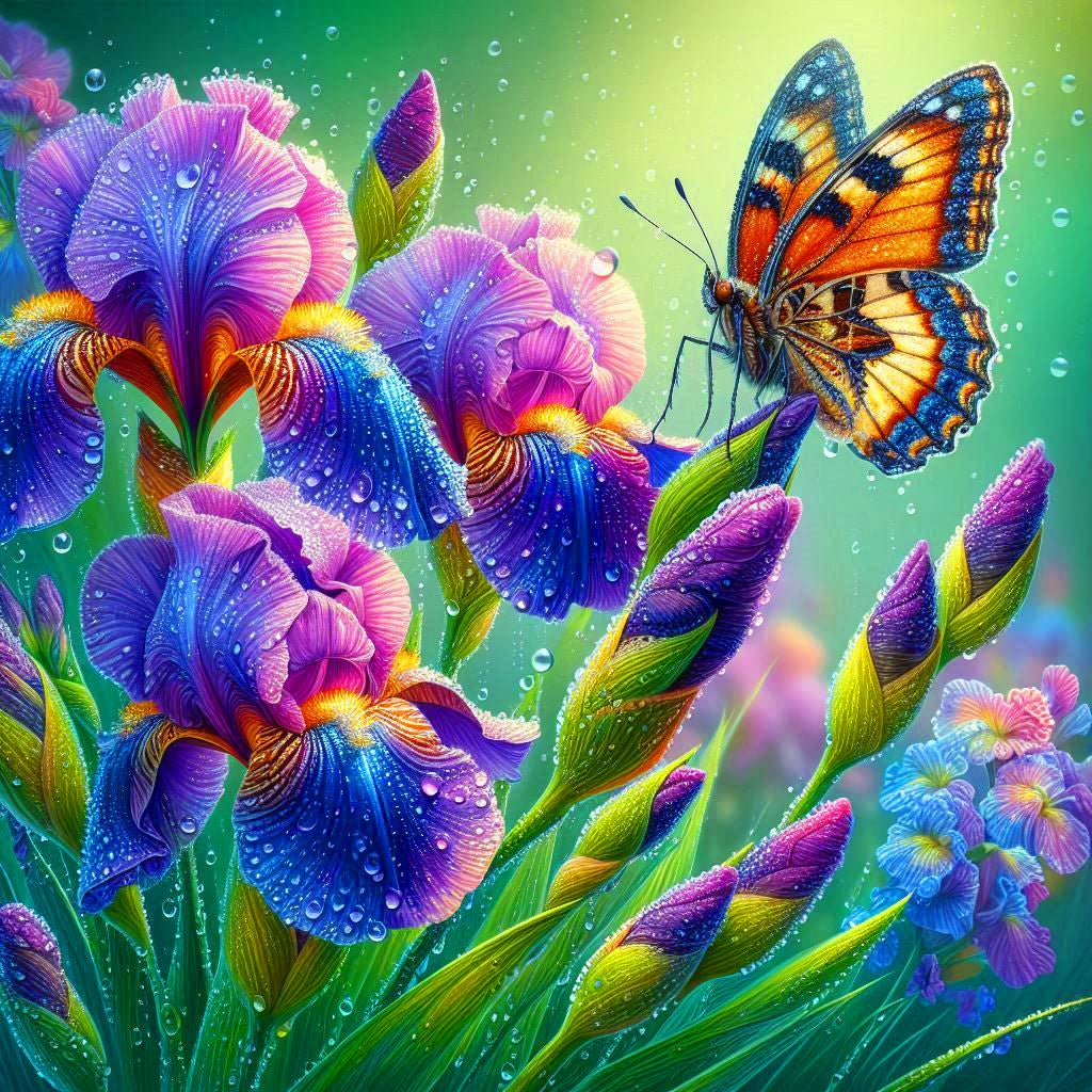 Diamond Painting-Tautropfen und Blütentanz - Jetzt bei diamondspainting kaufen