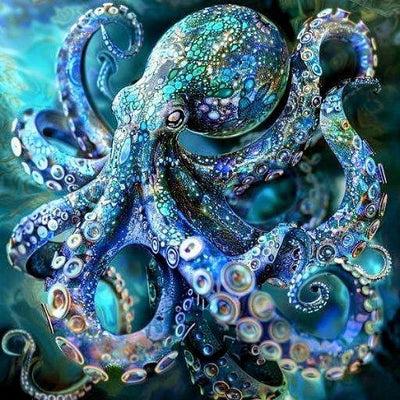 Diamond Painting-Tiefsee-Oktopus - Jetzt bei diamondspainting kaufen
