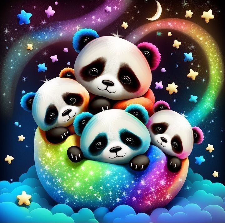 Diamond Painting-Niedlicher Panda - Jetzt bei diamondspainting kaufen