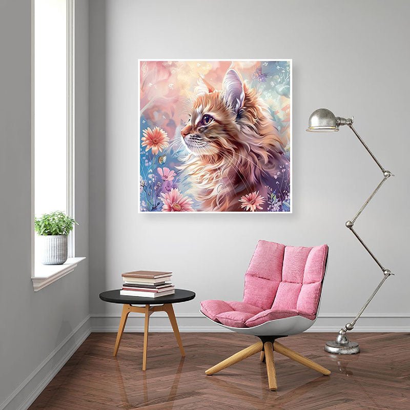 Diamond Painting-Traumhafte Katzenporträt