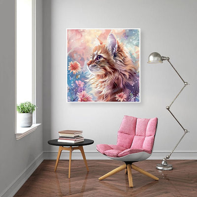 Diamond Painting-Traumhafte Katzenporträt