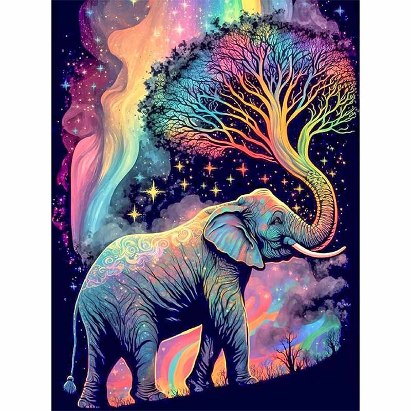 Diamond Painting-Traumhafter Elefant