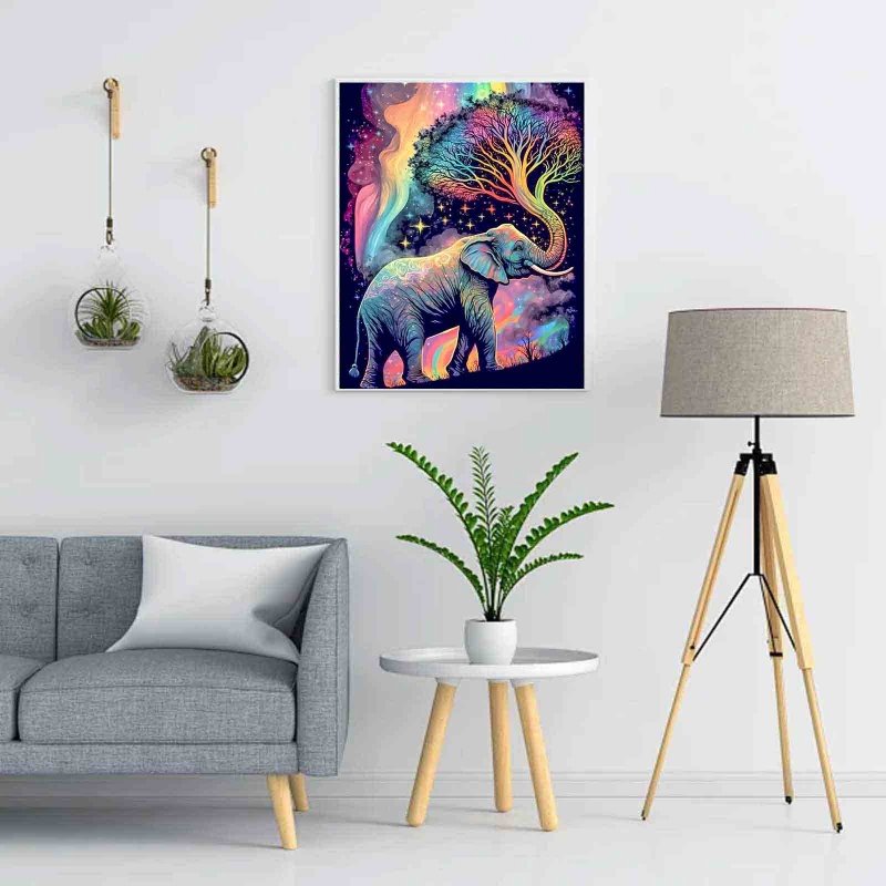 Diamond Painting-Traumhafter Elefant