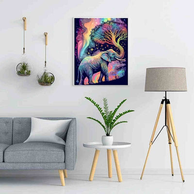 Diamond Painting-Traumhafter Elefant