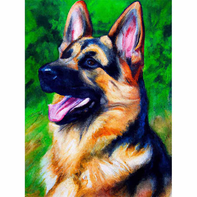 Diamond Painting-Treuer Schäferhund