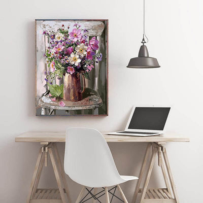 Diamond Painting-Vintage Blumenmotiv