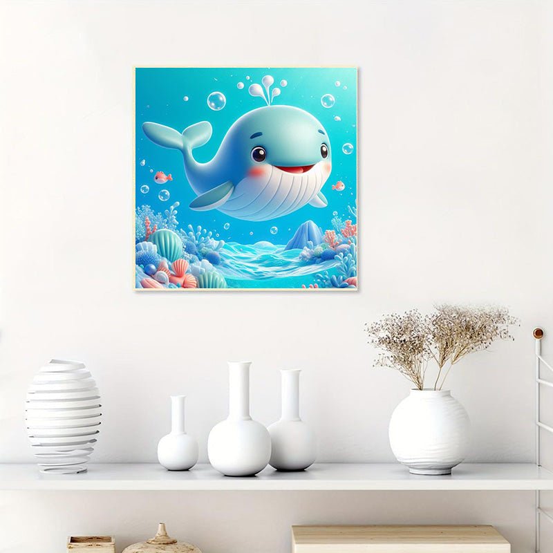Diamond Painting-Wal am Meeresboden
