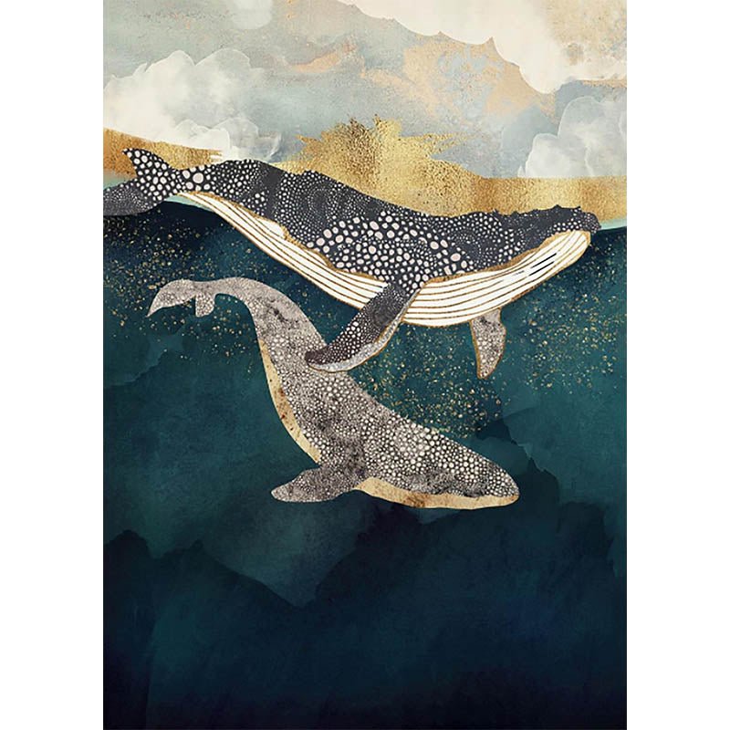Diamond Painting-Wale im Ozean