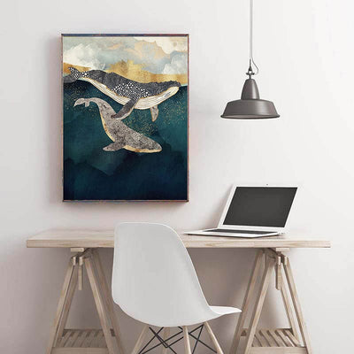 Diamond Painting-Wale im Ozean