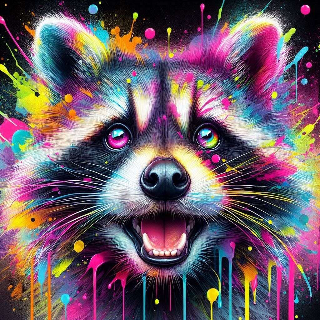 Diamond Painting - Waschbär - diamondspainting