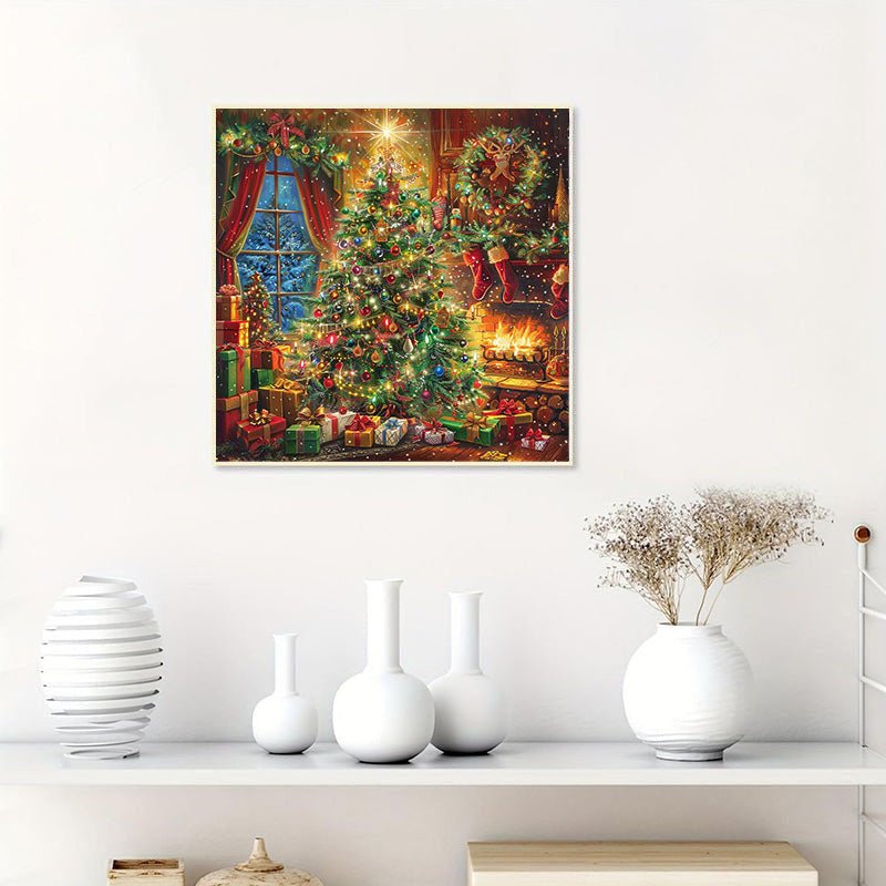 Diamond Painting-Weihnachtsbaum im Haus