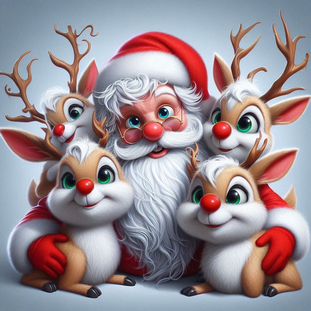 Diamond Painting-Weihnachtsmann und Rentier - Jetzt bei diamondspainting kaufen