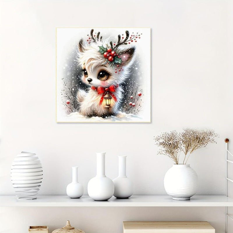 Diamond Painting-Weihnachtsrentier