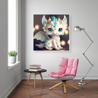 Diamond Painting-Weißer Traumdrache