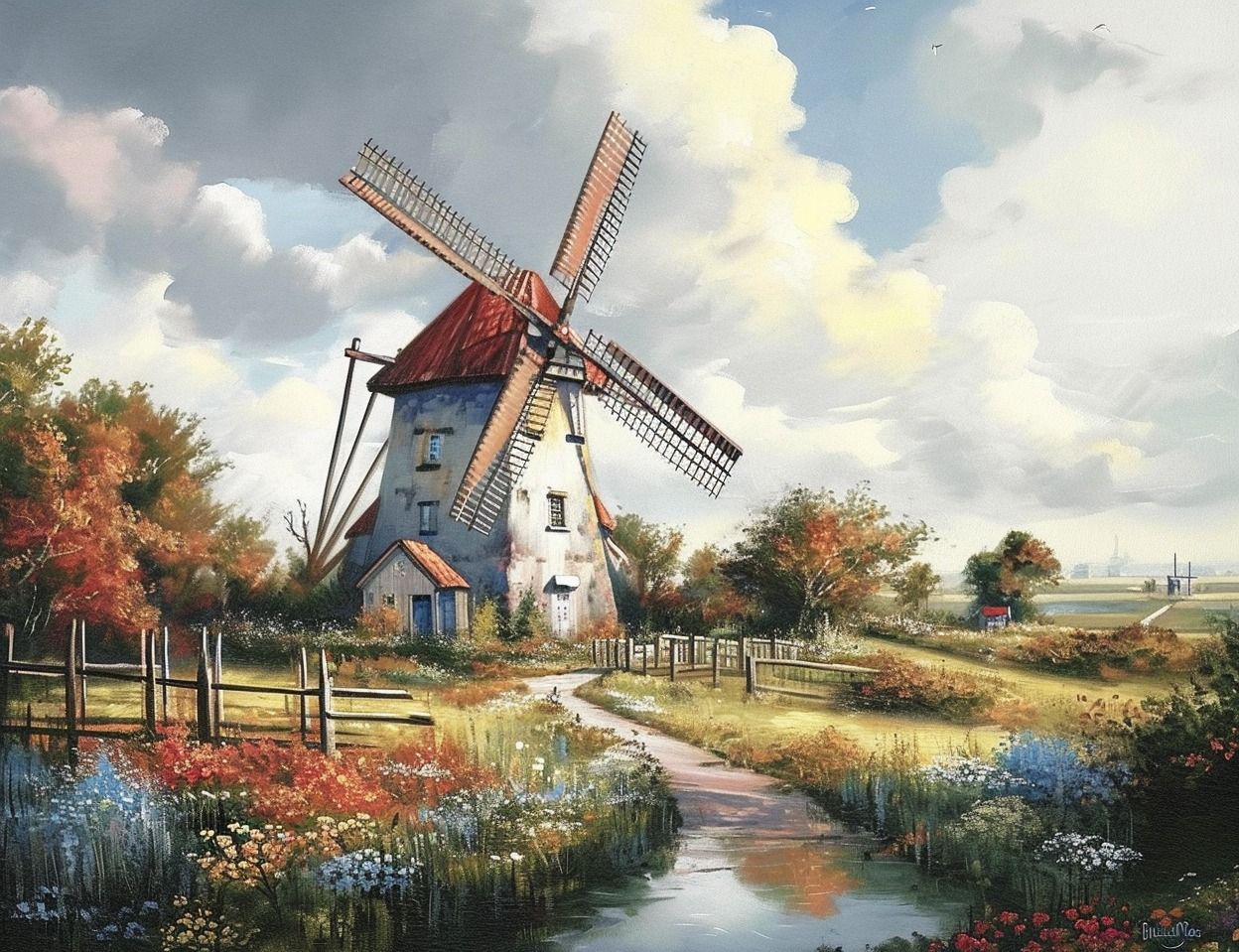 Diamond Painting - Windmühlenhaus auf der Prärie - diamondspainting