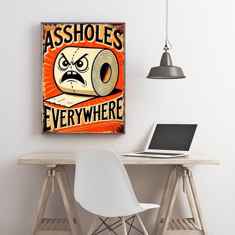 Diamond Painting-Witziges Retro Poster Motiv