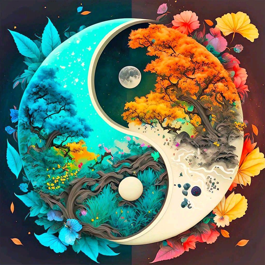 Diamond Painting-Yin-Yang-Baum - Jetzt bei diamondspainting kaufen