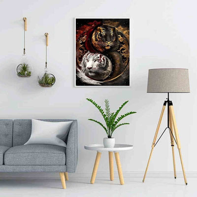 Diamond Painting-Yin & Yang der Tiger