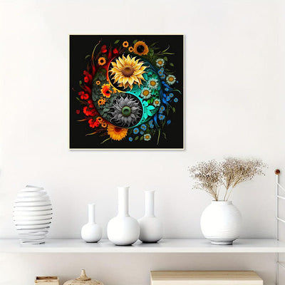 Diamond Painting-Yin-Yang-Sonnenblume