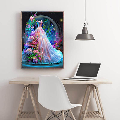 Diamond Painting-Zauberhafte Abendrobe