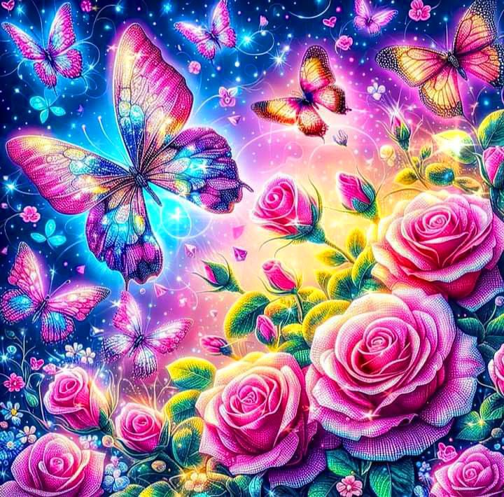 Diamond Painting-Zauberhafte Rosenwelt - Jetzt bei diamondspainting kaufen